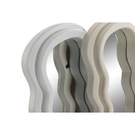 Espejo Scandi DKD Home Decor Blanco Beige 2.7 x 25.2 x 16 cm (4 Unidades) Espejo Scandi DKD Home Decor Blanco Beige 2.7 x 25.2 x 16 cm (4 Unidades)