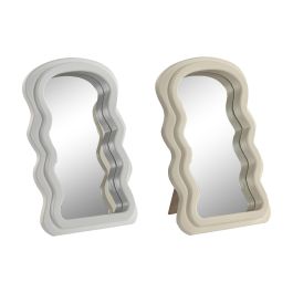 Espejo Scandi DKD Home Decor Blanco Beige 2.7 x 25.2 x 16 cm (4 Unidades) Precio: 62.50000053. SKU: B142HG67AC