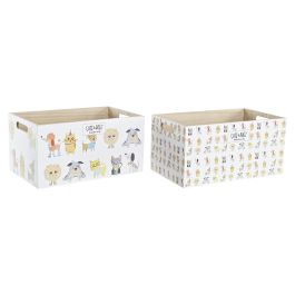 Caja Kids DKD Home Decor Blanco Multicolor 21 x 18 x 36 cm (4 Unidades) Precio: 65.49999951. SKU: B18DNQXF43