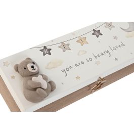 Caja Baby DKD Home Decor Beige Marron 8 x 7 x 24 cm (4 Unidades)