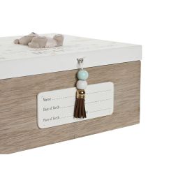 Caja Baby DKD Home Decor Beige Blanco 20 x 10 x 20 cm (4 Unidades)