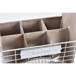 Botellero Mediterraneo DKD Home Decor Marron Blanco 15 x 27 x 26 cm (4 Unidades)