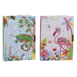 Diario Kids DKD Home Decor Rosa Azul 5.4 x 18.5 x 23 cm (4 Unidades)