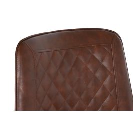 Silla Vintage DKD Home Decor Marron Oscuro Negro 49 x 85 x 63 cm (4 Unidades)