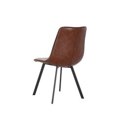 Silla Vintage DKD Home Decor Marron Oscuro Negro 49 x 85 x 63 cm (4 Unidades)