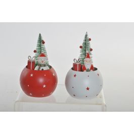 Decoracion Navidad Tradicional DKD Home Decor Blanco Rojo 10 x 18 x 11 cm (4 Unidades) Precio: 35.95000024. SKU: B1E83K25EK