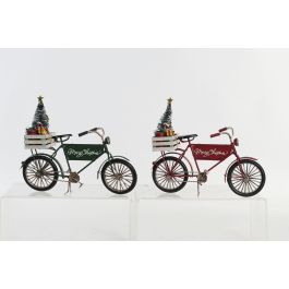 Bicicleta Navidad Tradicional DKD Home Decor Rojo Verde 9 x 19 x 24 cm (4 Unidades) Precio: 49.95000032. SKU: B1CY3NJM36