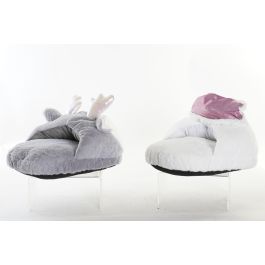 Calientapies Navidad Fantasia DKD Home Decor Blanco Gris 44 x 24 x 32 cm (4 Unidades)