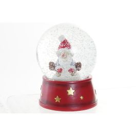 Bola Decoracion Navidad Tradicional DKD Home Decor Rojo Blanco 9.5 x 13.5 x 9.5 cm (4 Unidades)