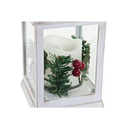 Farola Navidad Moderna DKD Home Decor Blanco Verde 10.5 x 24 x 10.5 cm (4 Unidades)