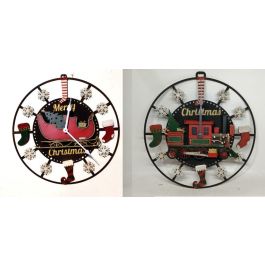 Reloj Pared Navidad Tradicional DKD Home Decor Verde Rojo 3.5 x 32.5 x 34 cm (4 Unidades) Precio: 112.68999951. SKU: B15DSN6D4B