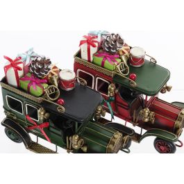 Vehiculo Decoracion Navidad Tradicional DKD Home Decor Verde Rojo 7.5 x 13 x 16 cm (4 Unidades)