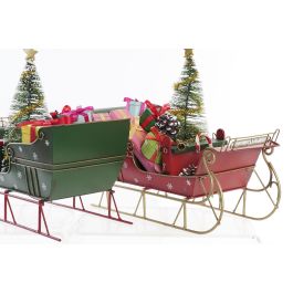 Vehiculo Decoracion Navidad Tradicional DKD Home Decor Rojo Verde 13 x 26 x 28 cm (4 Unidades)