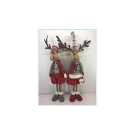 Figura Navidad Tradicional DKD Home Decor Rojo Blanco 10 x 58 x 20 cm (4 Unidades)