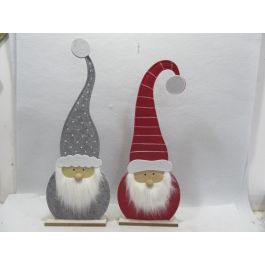 Figura Navidad Tradicional DKD Home Decor Gris Rojo 6 x 67.5 x 22 cm (4 Unidades) Precio: 29.49999965. SKU: B16N2XD6HX