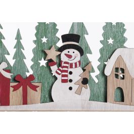 Calendario Adviento Navidad Alpina DKD Home Decor Verde Rojo 4 x 22 x 40 cm (4 Unidades)
