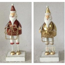 Figura Navidad Tradicional DKD Home Decor Rojo Dorado 4 x 20 x 7 cm (4 Unidades) Precio: 38.89000016. SKU: B17D45RG23