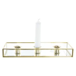 Centro Mesa Navidad Moderna DKD Home Decor Dorado 9 x 3 x 24 cm (4 Unidades)