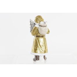 Figura Navidad Tradicional DKD Home Decor Dorado Blanco 8 x 18 x 8 cm (4 Unidades)