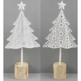 Arbol Navidad Moderna DKD Home Decor Blanco Natural 6.5 x 36.5 x 17.5 cm (4 Unidades) Precio: 41.68999945. SKU: B14HMHLM3J