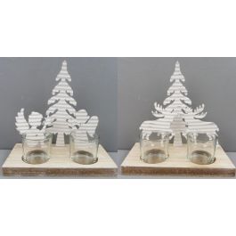 Portavela Navidad Moderna DKD Home Decor Blanco Natural 9 x 18 x 18 cm (4 Unidades) Precio: 28.88999993. SKU: B147Q6YW35