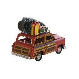Vehiculo Decoracion Navidad Tradicional DKD Home Decor Rojo Beige 7.5 x 10.5 x 16 cm (4 Unidades)
