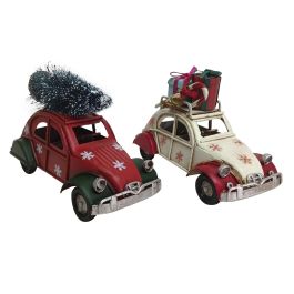 Vehiculo Decoracion Navidad Tradicional DKD Home Decor Rojo Beige 5 x 7.5 x 11 cm (2 Unidades) Precio: 18.49999976. SKU: B1GFJF4B6V