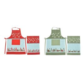 Delantal Navidad Tradicional DKD Home Decor Verde Rojo 0.2 x 80 x 60 cm Set de 2 (4 Unidades) Precio: 20.9500005. SKU: B1DA8GM2JN