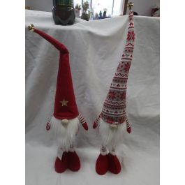 Figura Navidad Tradicional DKD Home Decor Rojo Blanco 11 x 80 x 14 cm (4 Unidades)