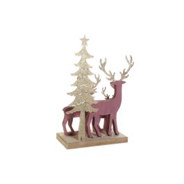 Figura Navidad Fantasia DKD Home Decor Rosa Palo Rosa 8.5 x 26.5 x 17 cm (4 Unidades)