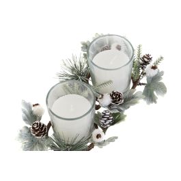 Vela Navidad Moderna DKD Home Decor Blanco 10 x 7 x 10 cm Set de 2 (4 Unidades)