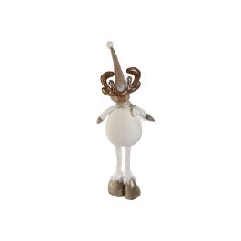 Figura Navidad Moderna DKD Home Decor Beige Blanco 24 x 65 x 24 cm (4 Unidades)