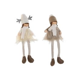 Figura Navidad Alpina DKD Home Decor Blanco Marron 7 x 45 x 12 cm (4 Unidades) Precio: 53.845000725999995. SKU: B1C895Y7GJ