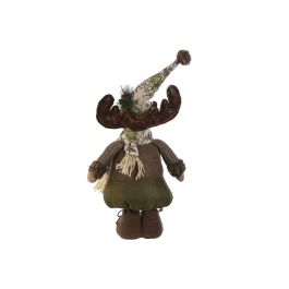 Figura Navidad Alpina DKD Home Decor Marron Verde 13 x 50 x 20 cm (4 Unidades)