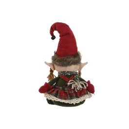 Figura Navidad Tradicional DKD Home Decor Rojo Verde 10 x 34 x 21 cm (4 Unidades)