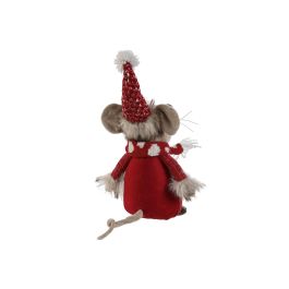 Figura Navidad Tradicional DKD Home Decor Rojo Beige 17 x 30 x 18 cm (4 Unidades)