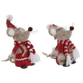 Figura Navidad Tradicional DKD Home Decor Rojo Beige 17 x 30 x 18 cm (4 Unidades) Precio: 36.49999969. SKU: B12T9PWZBT