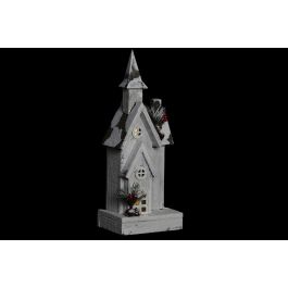 Casa Navidad Tradicional DKD Home Decor Rojo Blanco 12 x 40 x 15 cm (4 Unidades)