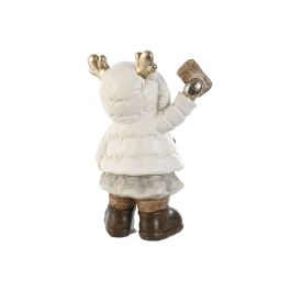 Figura Navidad Moderna DKD Home Decor Blanco Dorado 8.5 x 20.5 x 13 cm (4 Unidades)