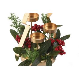 Portavela Navidad Tradicional DKD Home Decor Dorado Verde 23 x 30 x 23 cm (4 Unidades)