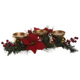 Portavela Navidad Tradicional DKD Home Decor Verde Rojo 17 x 12 x 47 cm (4 Unidades) Precio: 70.1195000242. SKU: B1EYS4SQCS