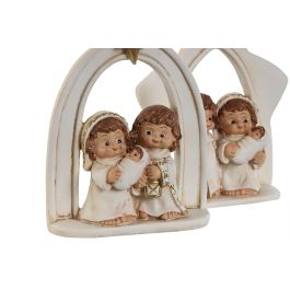 Nacimiento Navidad Tradicional DKD Home Decor Blanco Dorado 3.5 x 11 x 9.6 cm (4 Unidades)