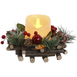 Vela Led Navidad Tradicional DKD Home Decor Rojo Verde 18 x 11 x 18 cm (4 Unidades) Precio: 55.0550003146. SKU: B1552PDBLA