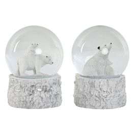 Bola Decoracion Navidad Moderna DKD Home Decor Plateado Blanco 10 x 13 x 10 cm (4 Unidades) Precio: 46.49999992. SKU: B174566T8D