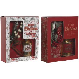 Ambientador Mikado Navidad Tradicional DKD Home Decor Dorado Rojo 5 x 19 x 16 cm (4 Unidades)