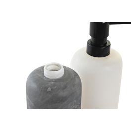 DKD Home Decor Dosificador Básicos Blanco Gris Resina ABS 7 x 17 x 9 cm (4 Unidades)