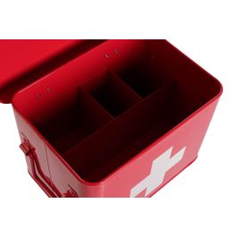 Botiquin Basicos DKD Home Decor Blanco Rojo 16.5 x 16 x 22.5 cm (4 Unidades)