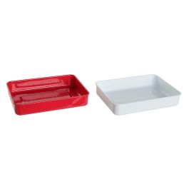 Botiquin Basicos DKD Home Decor Blanco Rojo 16.5 x 16 x 22.5 cm (4 Unidades)