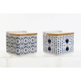 Salero Tradicional DKD Home Decor Azul Blanco 12.5 x 12 x 12.5 cm (4 Unidades) Precio: 29.49999965. SKU: B1D47DGA58