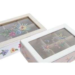 Caja Infusiones Tropical DKD Home Decor Multicolor 15 x 7 x 23 cm (4 Unidades)